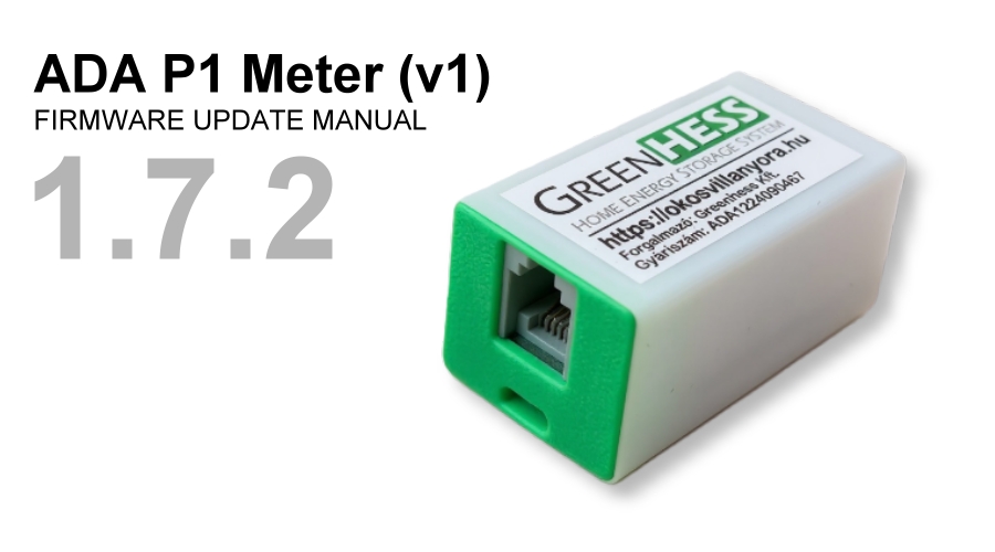 ADA P1 Meter Manuális Frissítési Útmutató (v1.7.2)