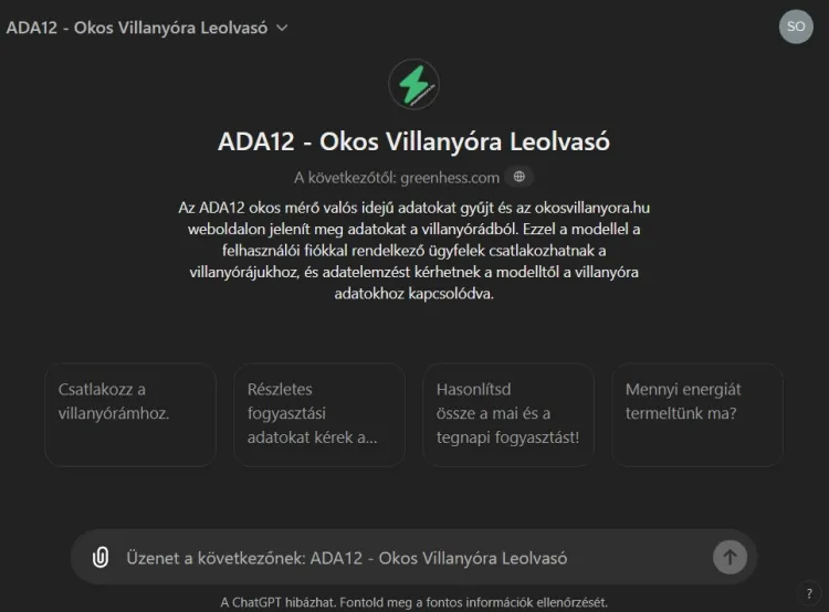 Olvasd le a villanyórádat a ChatGPT-vel!